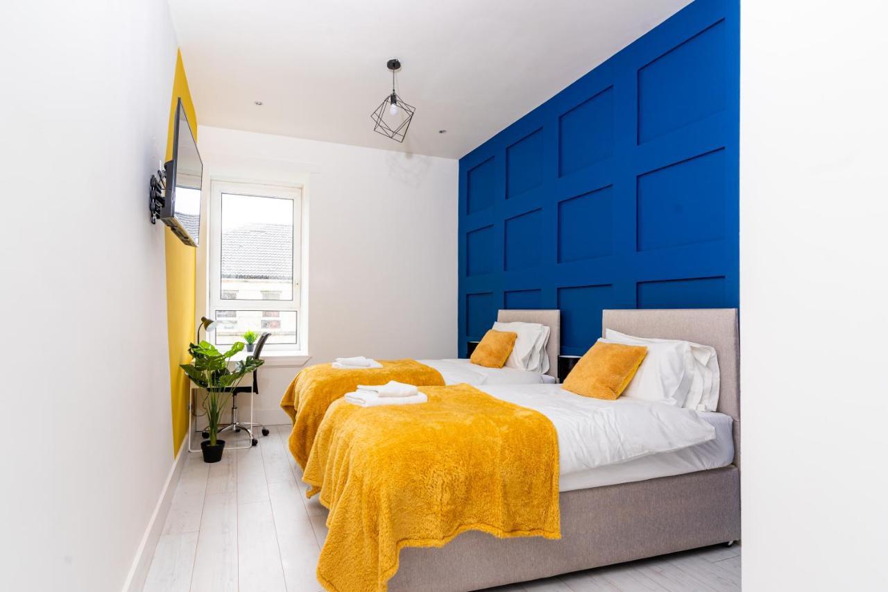 Cheerful 2 Bedroom Homely Apartment, Sleeps 6 Guest Comfy, 3X Double Bed, Parking, Free Wifi, Suitable For Business, Leisure Guest,Glasgow, Glasgow West End, Near City Centre Buitenkant foto